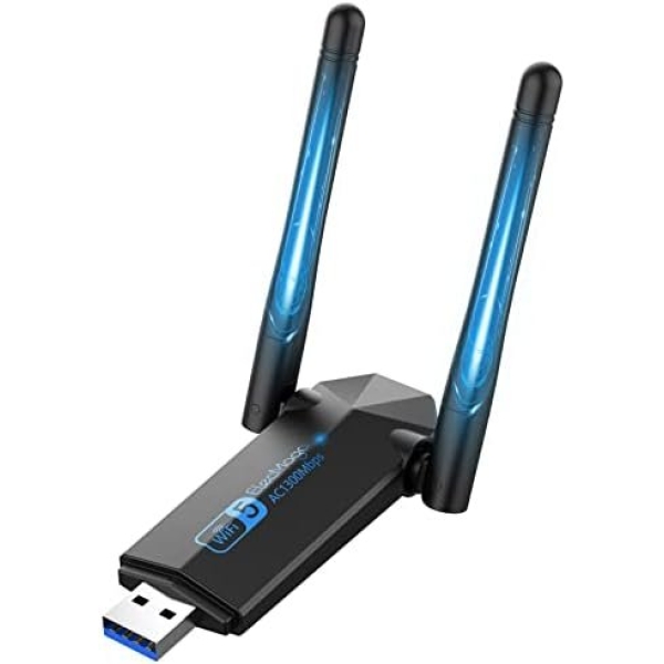 ElecMoga USB WiFi Adapter, 1300Mbps WiFi Dongle USB 3.0 Dual Band 5G/2.4G
