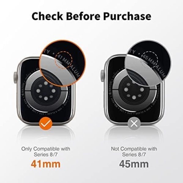 LK 6 Pack Apple Watch Series 9 Series 8 Series 7 41mm Screen Protector - Image 2