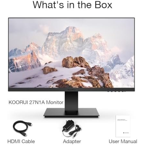 KOORUI 27 Inch FHD Monitor, Computer Monitor(1080P, 75HZ, HDMI+VGA, 99% SRGB - Image 7