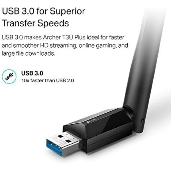 TP-Link USB WiFi Adapter for Desktop PC, AC1300Mbps USB 3.0 WiFi Dual Band - Image 5
