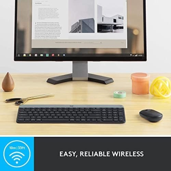 Logitech MK470 Slim Wireless Keyboard and Mouse Combo - Modern Compact Layout - Image 4