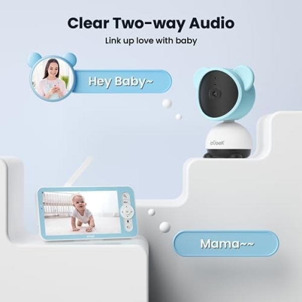 ieGeek 5'' Baby Monitor WiFi with Camera and Audio- 1080P Video Baby Monitor - Image 4