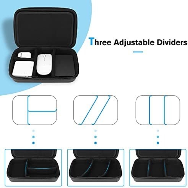 ProCase Hard Travel Electronic Organizer Case for MacBook Power Adapter Chargers - Image 3