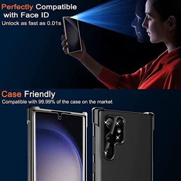 Milomdoi [3+3 Pack] for Samsung Galaxy S23 Ultra Screen Protector [Not Glass] - Image 5