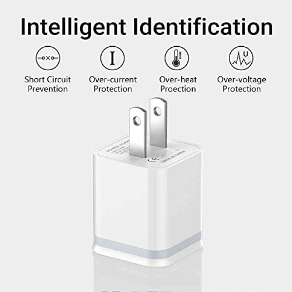 LUOATIP iPhone Charger Cable 3ft 6ft 10ft with Wall Plug, 5-Pack Long Charging - Image 5