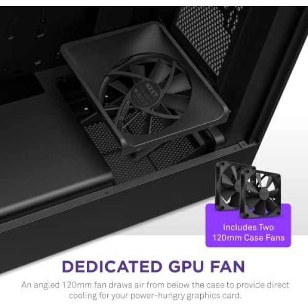NZXT H5 Flow Compact ATX Mid-Tower PC Gaming Case – High Airflow Perforated - Image 4