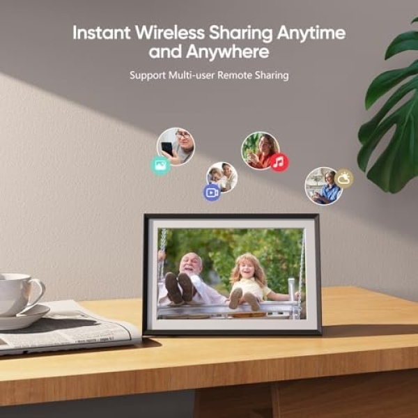 ARZOPA Frameo Digital Picture Frame 10.1 Inch Smart WiFi Digital Photo Frame - Image 3