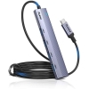 Aceele USB C Hub 4 Ports, Aluminum USB C to USB Hub with 2ft Extended Cable