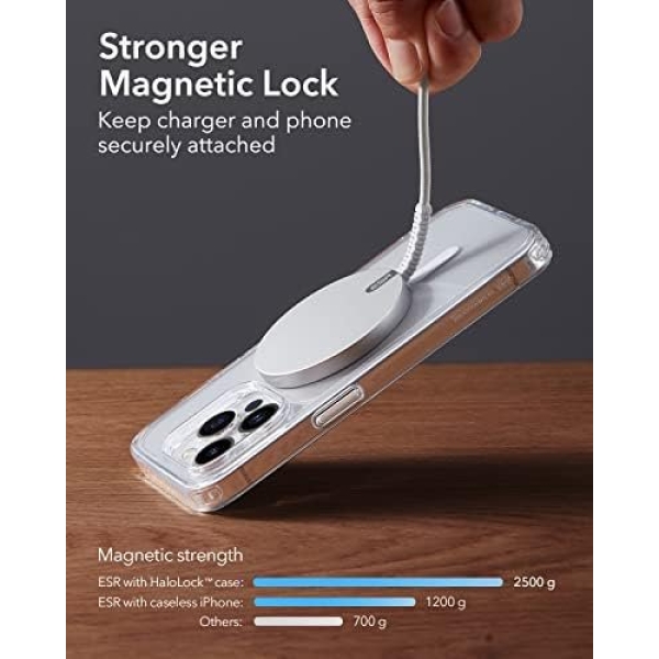 ESR HaloLock Mini Wireless Charger, MagSafe-Compatible Charger Compatible - Image 4