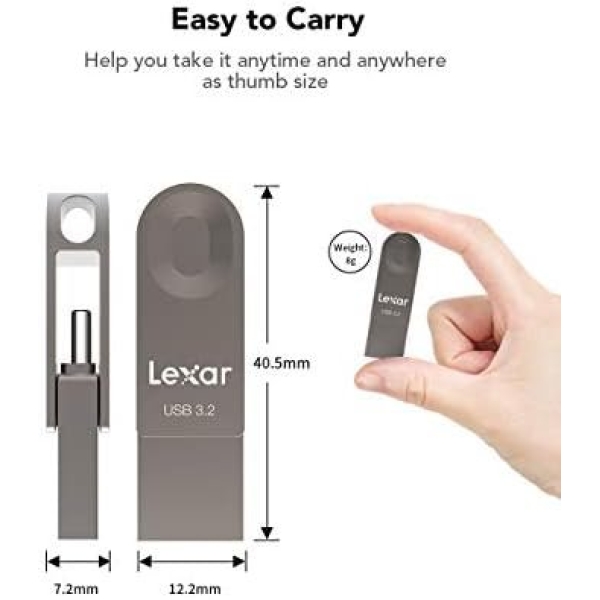 Lexar E32C 128GB Type-C USB Flash Drive 1PK, USB-A&USB-C 3.2 Gen 1 Dual Drive - Image 8