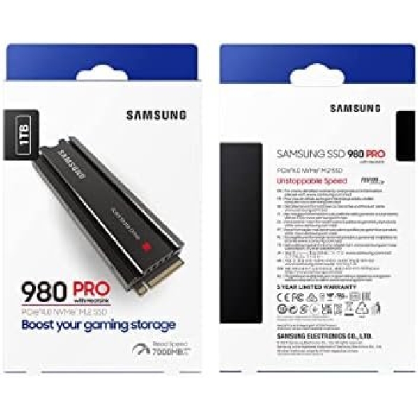 SAMSUNG 980 PRO SSD with Heatsink 2TB PCIe Gen 4 NVMe M.2 Internal Solid State - Image 3