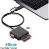 Memory Card Reader, BENFEI 4in1 USB USB-C to SD Micro SD MS CF Card Reader - Image 4