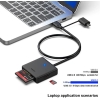 Memory Card Reader, BENFEI 4in1 USB USB-C to SD Micro SD MS CF Card Reader - Image 2