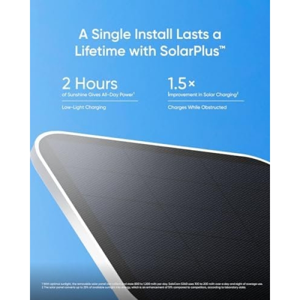 eufy Security SoloCam S340, Solar Security Camera, Wireless Outdoor Camera, 360° - Image 3