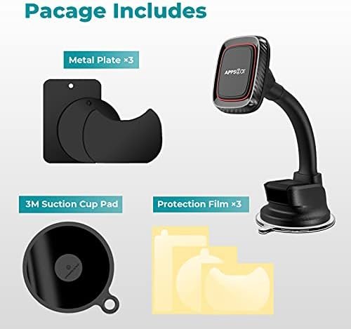 APPS2Car Magnetic Phone Holder for Car, Dashboard Windshield Phone Holder Mount - Image 7