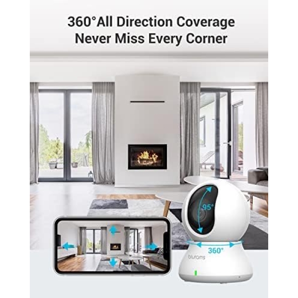 blurams Security Camera, 2K Indoor Camera 360° Pet Camera for Home Security - Image 3