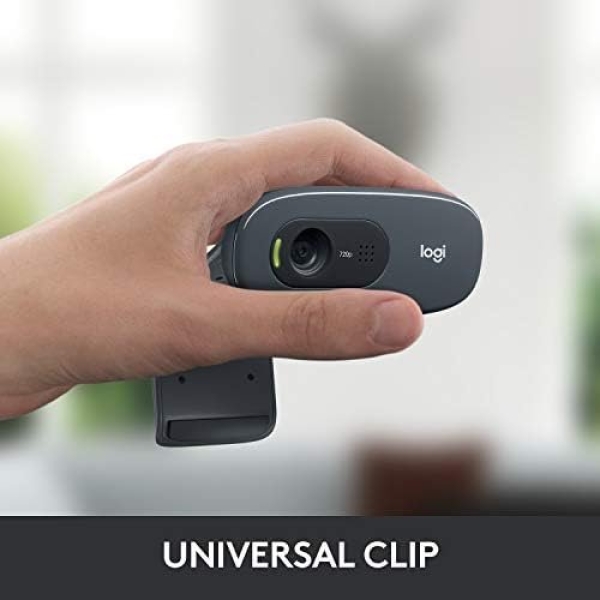 Logitech C270 HD Webcam, 720p, Widescreen HD Video Calling,Light Correction - Image 5
