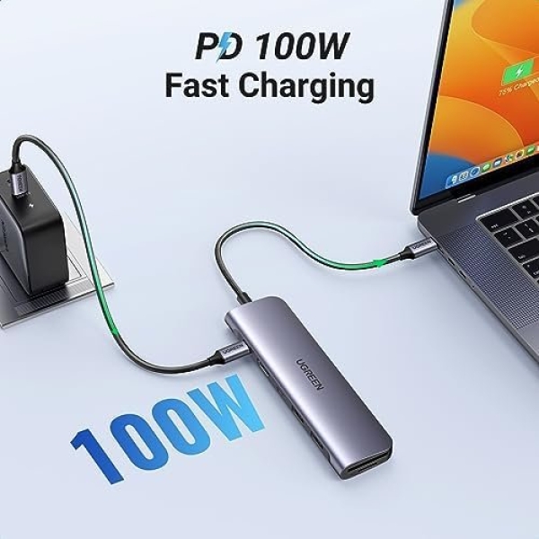 UGREEN Revodok 7 in 1 USB-C Hub with 4K HDMI, 100W Power Delivery - Image 3