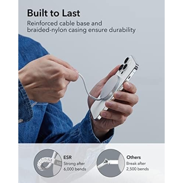 ESR HaloLock Mini Wireless Charger, MagSafe-Compatible Charger Compatible - Image 3