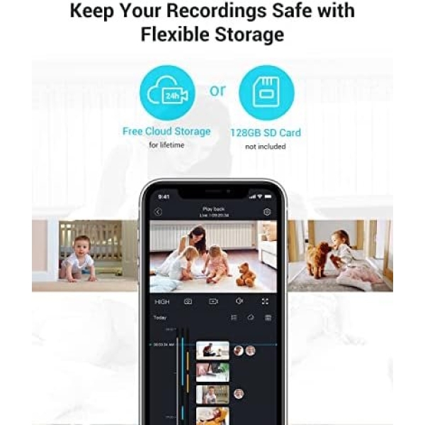 blurams Security Camera, 2K Indoor Camera 360° Pet Camera for Home Security - Image 7