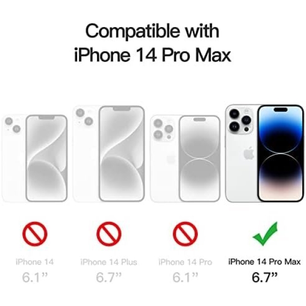 JETech Case for iPhone 14 Pro Max 6.7-Inch, Non-Yellowing Shockproof Phone - Image 2