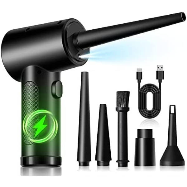 Compresed Air Duster, 65000RPM Electric Cordless Air Duster Keyboard Cleaner