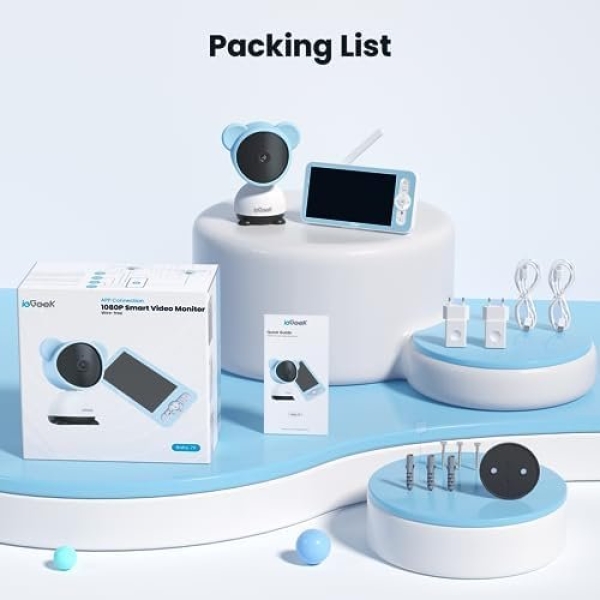 ieGeek 5'' Baby Monitor WiFi with Camera and Audio- 1080P Video Baby Monitor - Image 9