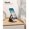 Nulaxy Dual Folding Cell Phone Stand, Fully Adjustable Foldable Desktop Phone - Image 3
