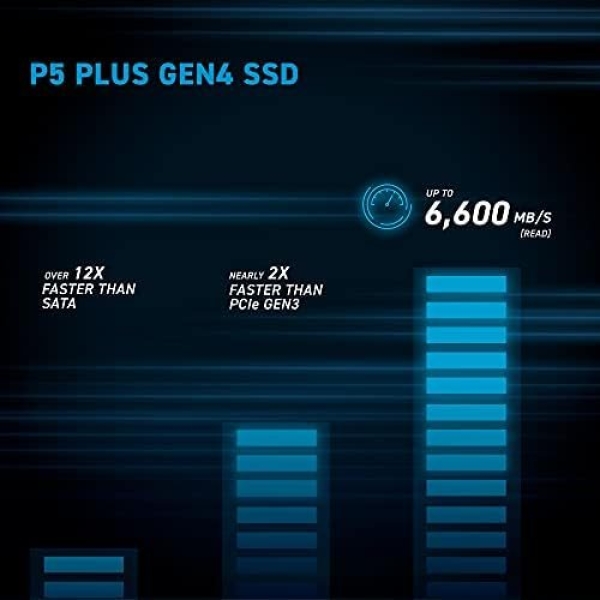 Crucial P5 Plus 2TB PCIe Gen4 3D NAND NVMe M.2 Gaming SSD, up to 6600MB/s - Image 6