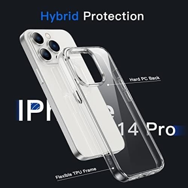 JETech Case for iPhone 14 Pro 6.1-Inch, Non-Yellowing Shockproof Phone Bumper - Image 3