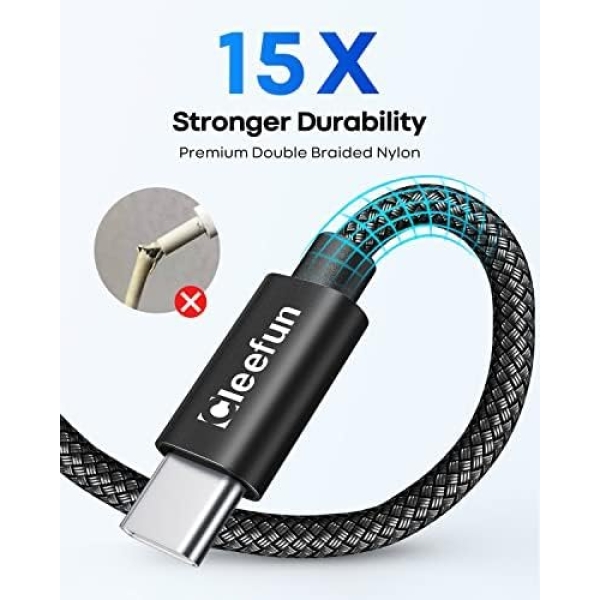 USB C Cable [6ft, 5-Pack], CLEEFUN USB A to Type C Cable Fast Charging C Charger - Image 5
