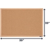 Quartet Cork Board Bulletin Board, 23" x 35" Framed Corkboard, Oak Frame - Image 7