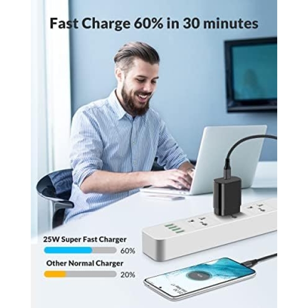 25W USB C Charger for iPhone 15/15 Pro Max, 2 Pack Super Fast Charger Block Type - Image 6