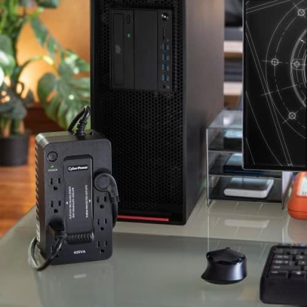 CyberPower ST425 Standby UPS System, 425VA/260W, 8 Outlets, Compact, Black - Image 6