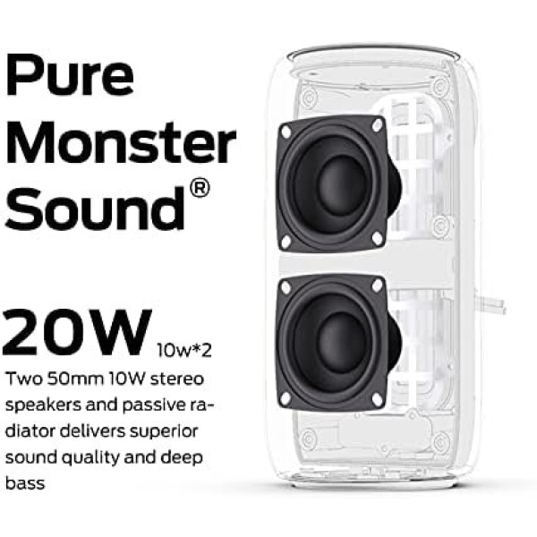 Monster S310 Bluetooth Speaker, Portable Bluetooth Speakers. 20W True Wireless - Image 2