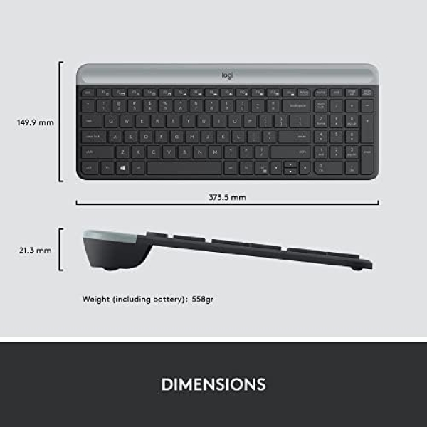 Logitech MK470 Slim Wireless Keyboard and Mouse Combo - Modern Compact Layout - Image 9