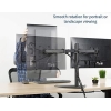 VIVO STAND-V002F Dual LED LCD Monitor Free-Standing Desk Stand for 2 Screens up - Image 6