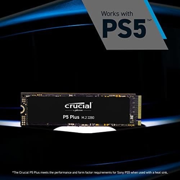 Crucial P5 Plus 2TB PCIe Gen4 3D NAND NVMe M.2 Gaming SSD, up to 6600MB/s - Image 2