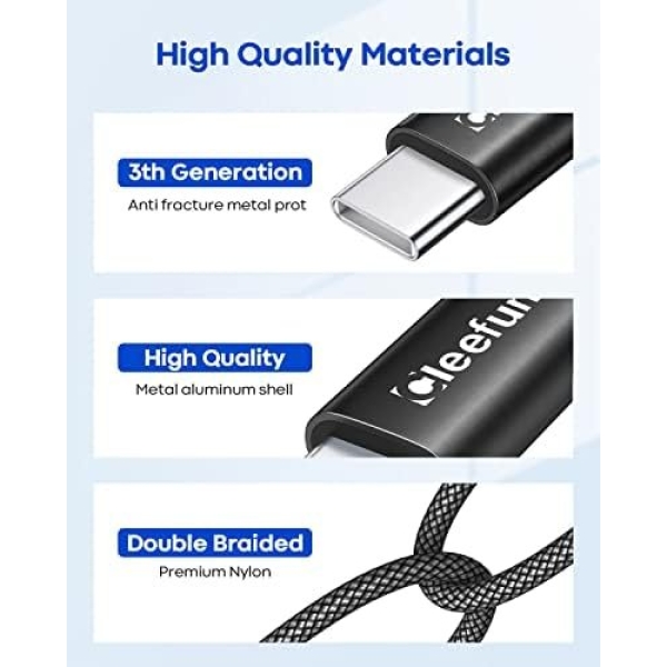 USB C Cable [6ft, 5-Pack], CLEEFUN USB A to Type C Cable Fast Charging C Charger - Image 7