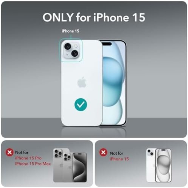 ESR Clear Case for iPhone 15 Case, Shockproof Thin Cover, Yellowing-Resistant - Image 2