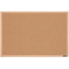 Quartet Cork Board Bulletin Board, 23" x 35" Framed Corkboard, Oak Frame