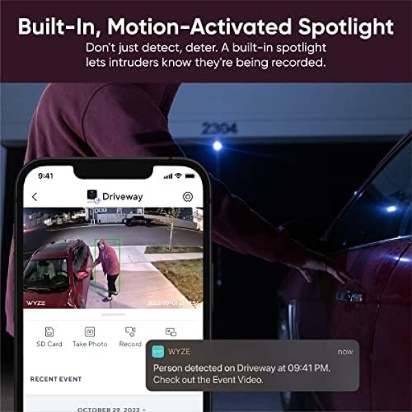 WYZE Cam v3 with Color Night Vision, Wired 1080p HD Indoor/Outdoor Video Camera - Image 4