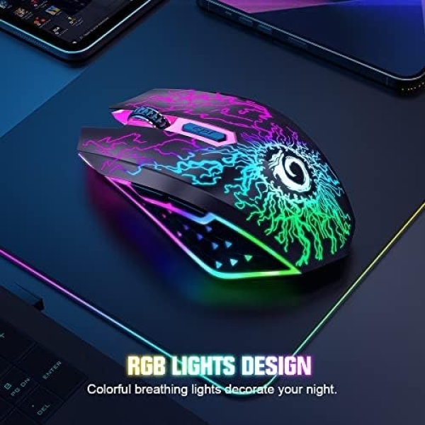 VersionTECH. Wireless Gaming Mouse, Rechargeable Computer Mouse Mice - Image 4