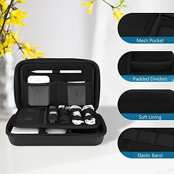 ProCase Hard Travel Electronic Organizer Case for MacBook Power Adapter Chargers - Image 4