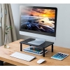 2-Pack Premium Laptop PC Monitor Stand with Sturdy, Stable Black Metal - Image 2