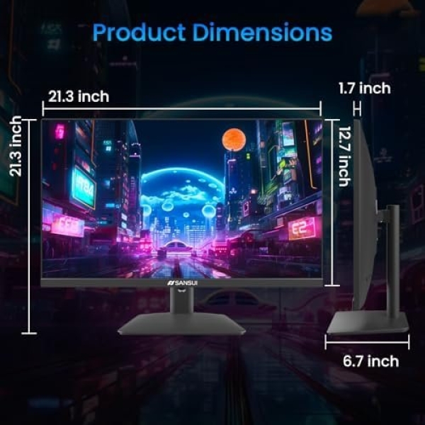 SANSUI 165Hz Gaming Monitor 24 inch, DP x1 HDMI x2 Ports IPS FHD Computer - Image 8