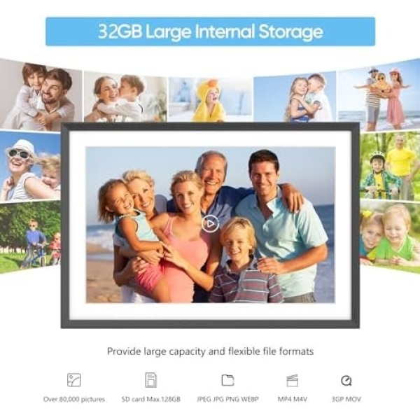 ARZOPA Frameo Digital Picture Frame 10.1 Inch Smart WiFi Digital Photo Frame - Image 4