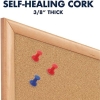 Quartet Cork Board Bulletin Board, 23" x 35" Framed Corkboard, Oak Frame - Image 4