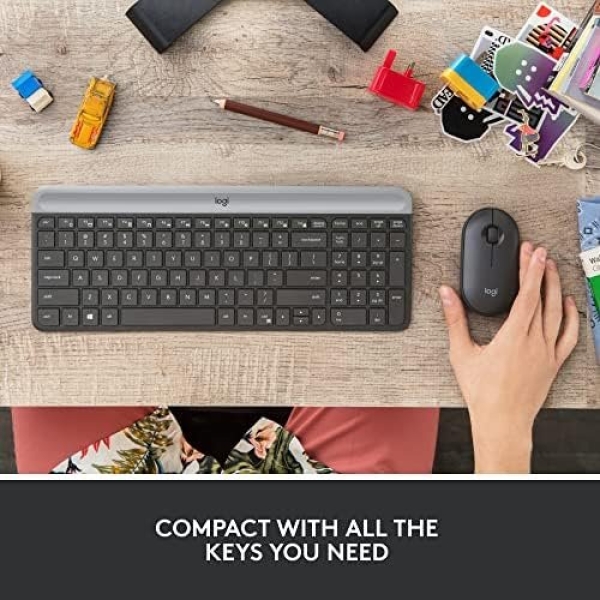 Logitech MK470 Slim Wireless Keyboard and Mouse Combo - Modern Compact Layout - Image 2