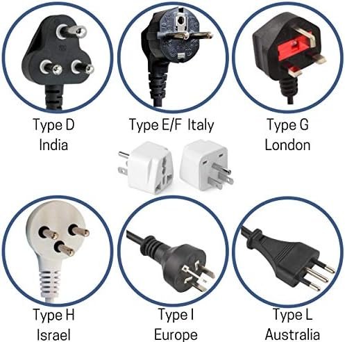 Bates- European Plug Adapter, 2 pc, Travel Adapter, US to Europe Plug Adapter - Image 4
